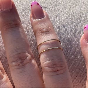Catbird Threadbare Ring (x2) - 14k solid gold